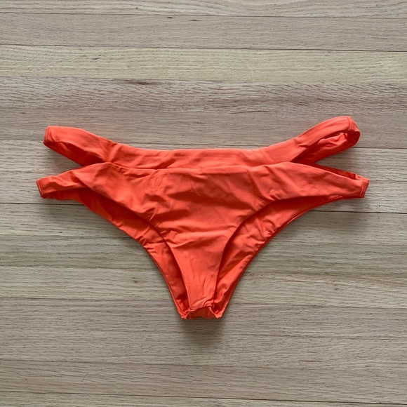 Orange Tanga Swim Bikini Bottoms - Picture 1 of 3